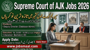 Supreme Court of AJK Jobs 2026 – Stenographer BPS-16 Application Form