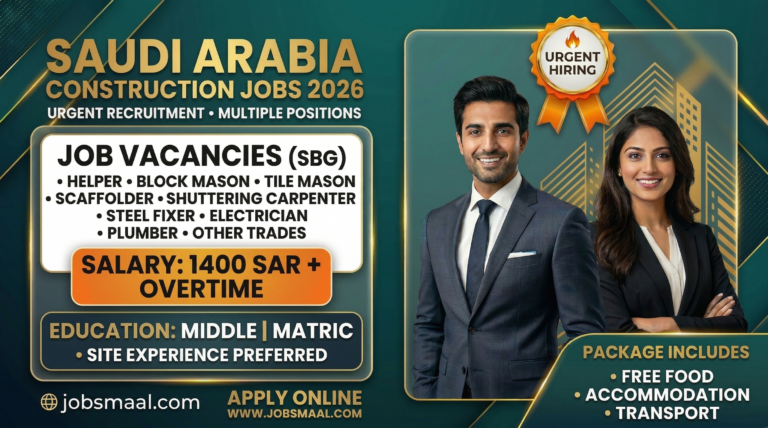 Saudi Arabia Construction Jobs 2026