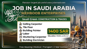 Shuttering Carpenter Jobs In Saudi Arabia 2026 | Apply Now