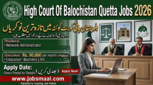 High Court of Balochistan Jobs 2026: Network Administrator (BPS-18)