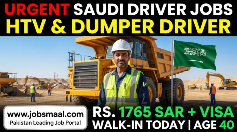HTV Driver & Dumper Driver Jobs in Saudi Arabia 2026