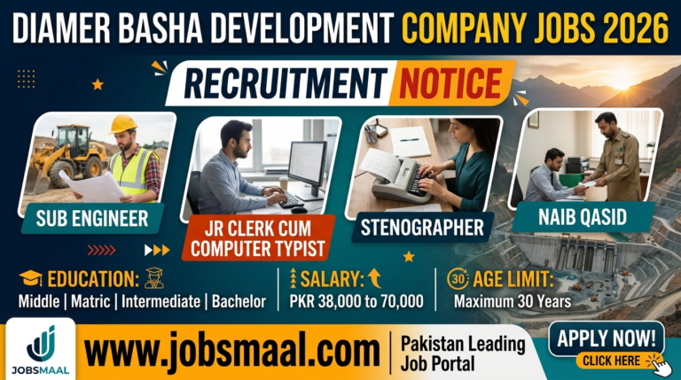 Diamer Basha Development Company DBDC Jobs 2026