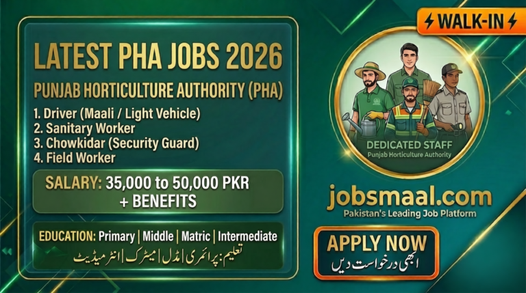 PHA Sialkot Jobs 2026 Announced: Apply Now for Driver, Mali & Chowkidar