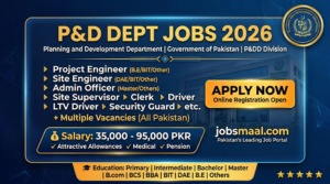 Planning & Development Department Balochistan Jobs 2026