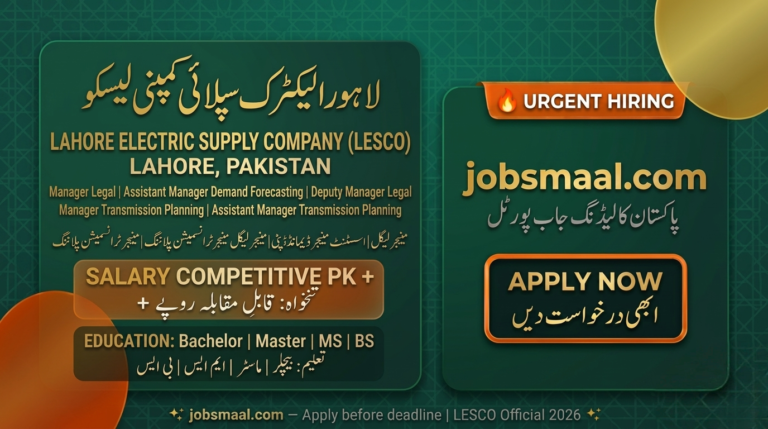 Latest LESCO Jobs 2026 – Apply Online