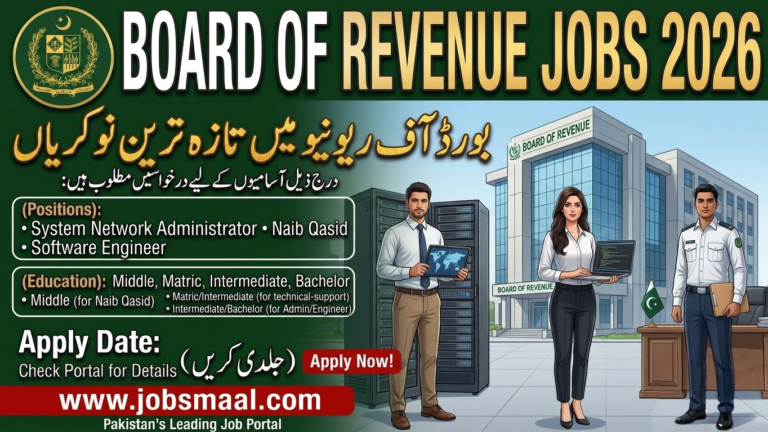 Board of Revenue Punjab Jobs 2026: Software Engineer, Network Admin & Naib Qasid Posts