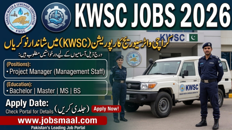 KWSC Jobs 2026 – Project Manager Sewerage Services at Karachi Water and Sewerage Corporation