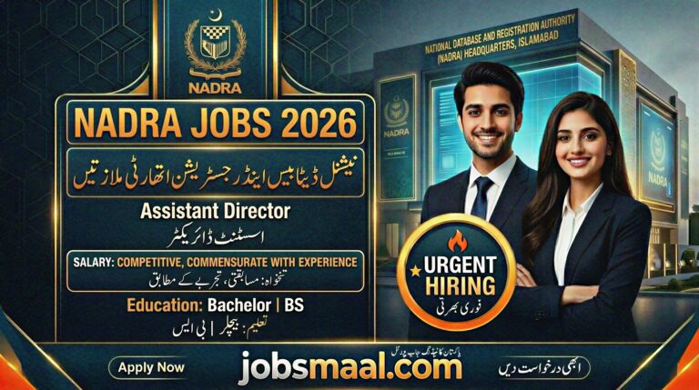 NADRA jobs 2026 Assistant Director VSAT SATCOM Islamabad