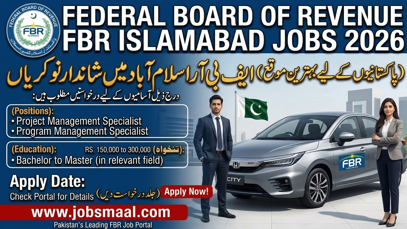 Federal Board of Revenue FBR Pakistan Jobs 2026