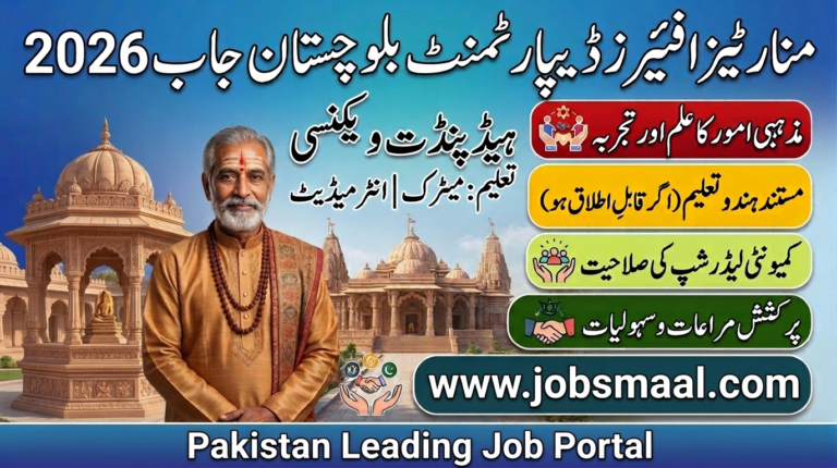 Minorities Affairs Department Balochistan Jobs 2026