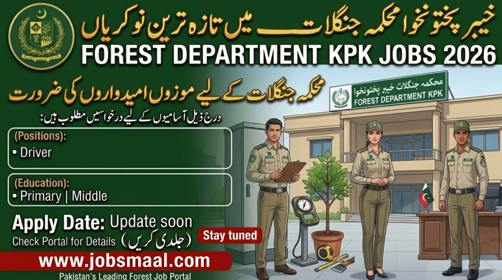 Forest Department KPK Driver Jobs 2026 | Apply for BPS-06 Positions