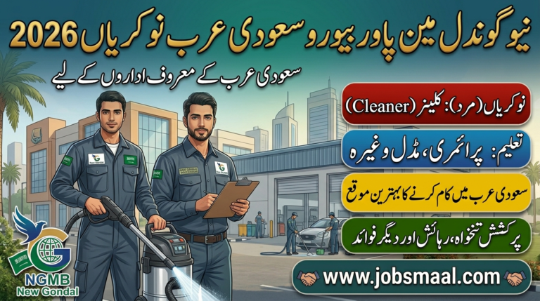 Gondal Manpower Bureau Saudi Arabia Jobs 2026 – Urgent Cleaning Staff Needed