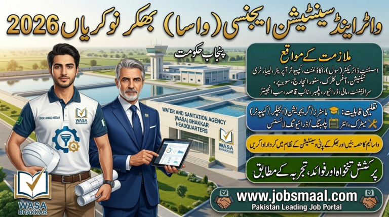Water and Sanitation Agency WASA Bhakkar Jobs 2026