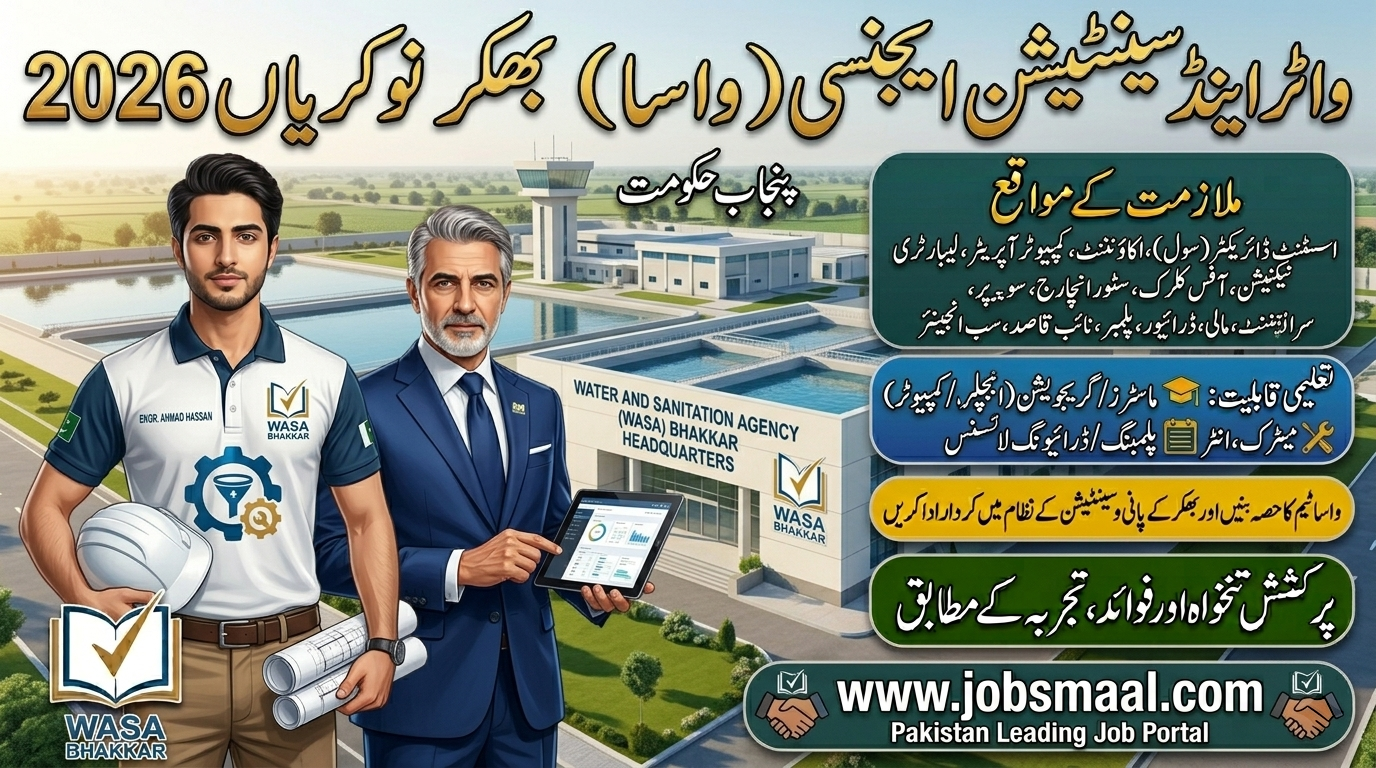 Water and Sanitation Agency WASA Bhakkar Jobs 2026