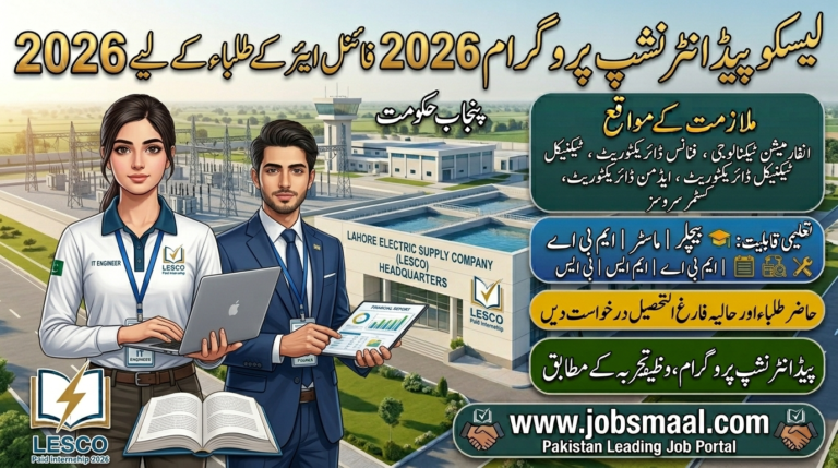 LESCO Paid Internship Program 2026 for Final Year Students