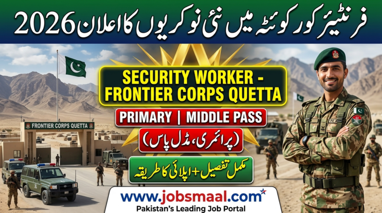 Latest Frontier Core Quetta Jobs 2026
