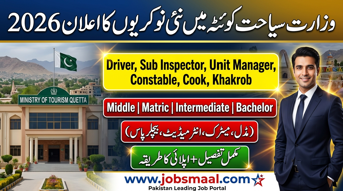 Balochistan Tourism Department Jobs 2026