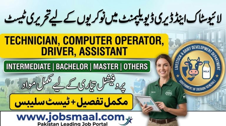 Balochistan Livestock Department Written Exam 2026