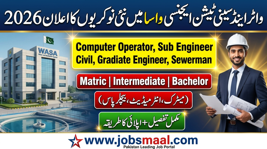 WASA Jobs 2026: Walk-in-Interview at WASA Rajanpur for 31+ Daily Wages Posts